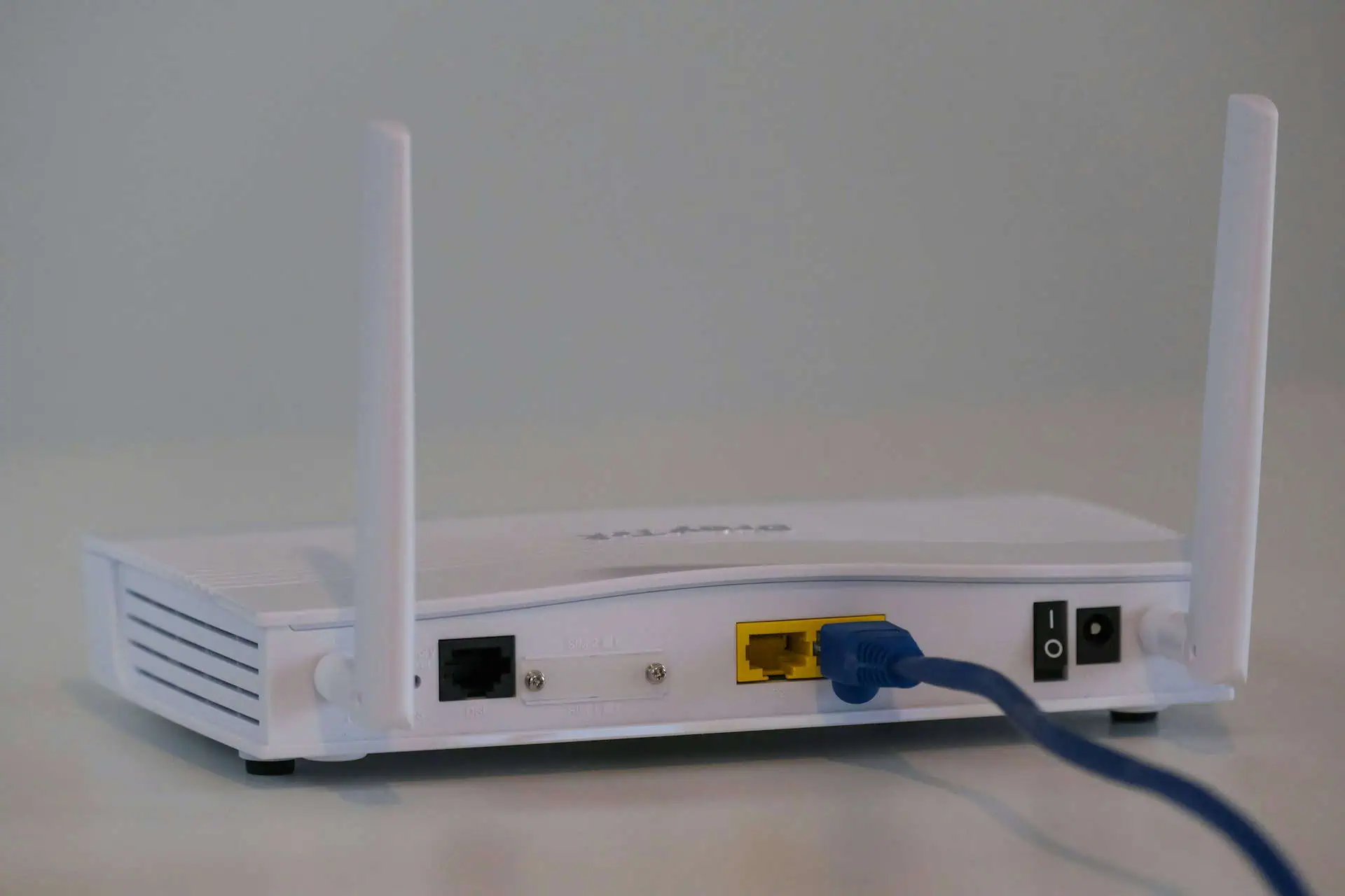 White router on white table photo