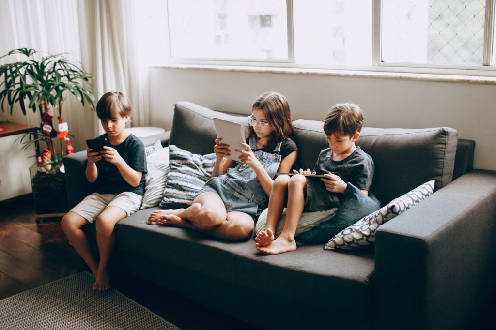 Children on Sofa